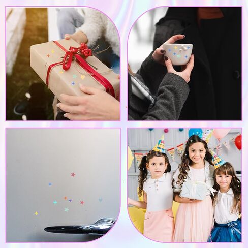 1800PCS Heart and Star Holographic Stickers, 12 Sheets Sparkle Star Stickers for Scrapbooking, DIY Crafts, Phone Decoration in Saudi Arabia