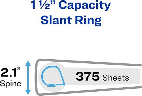 Avery Durable View 3 Ring Binder, 1-1/2 Inch Slant Rings, 4 Black Binders (05738) in Kuwait