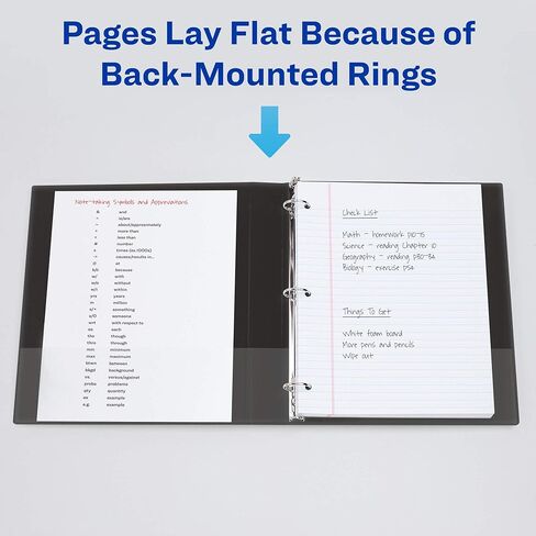 Avery Durable View 3 Ring Binder, 1-1/2 Inch Slant Rings, 4 Black Binders (05738) in Kuwait