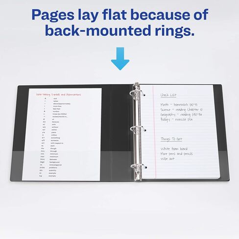 Avery Durable View 3 Ring Binder, 1-1/2 Inch Slant Rings, 4 Black Binders (05738) in Kuwait