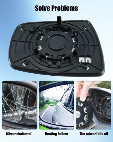 Passengerr Side Mirror Glass Heated Exterior With Backing Plate Fit for Kia Sorento 2011 2012 2013 2014 2015 Replace 876111U000 876111U100 876111U200, Right in Kuwait