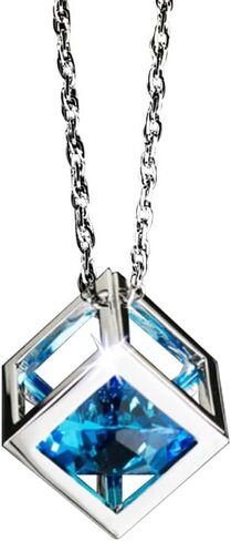 Riloer Diamond Cube Crystal Car Rear View Mirror Charm, Hanging Ornament with Chain, Car Charm & Home Decor Ornament, Rearview Mirror Decoration, Red in Saudi Arabia