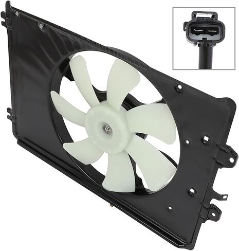 Passenger Side/RH A/C Condenser Fan Assembly Fit for 2009-2015 for H-onda Pilot Black Engine Cooling Fan 611370 in Kuwait