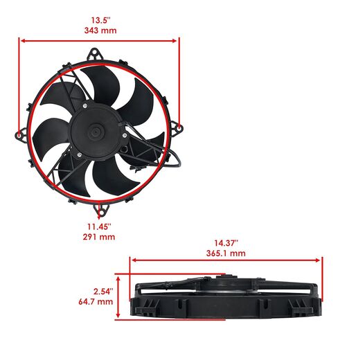 Caltric Radiator Cooling Fan Motor Compatible with Polaris 2410413 2410366 in Saudi Arabia