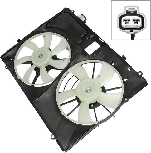 Black Radiator Condenser Fan Assembly for Lexus for RX330 2004-2006 Driver Passenger Side/LH RH Electric Cooling Fan Replace 620-555 in Saudi Arabia