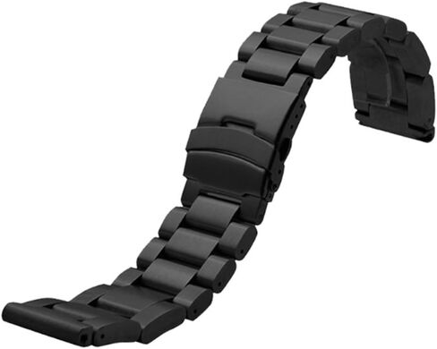 حزام ساعة من الستانلس ستيل أسود/فضي 23 ملم لساعة لومينوكس 3050|3051|6402 in Kuwait