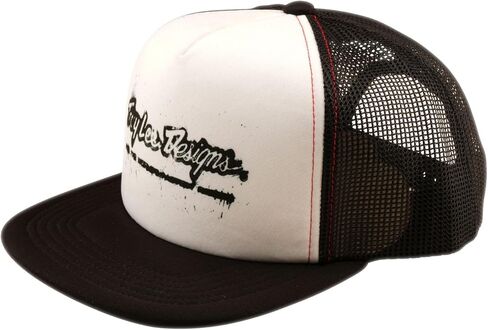 Troy Lee Designs - Repeat Trucker Snapback; Black/White OSFA in Saudi Arabia