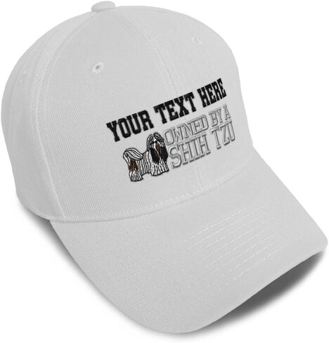 Speedy Pros Baseball Caps for Men & Women Embroidered Owned by A Shih Tzu Dog Little Lion Acrylic in Saudi Arabia