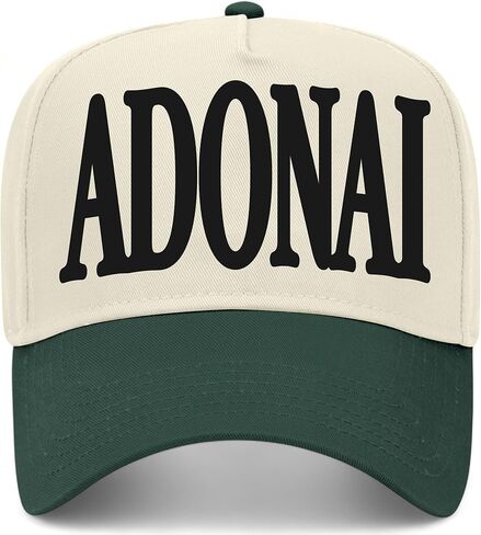 قبعة سائق الشاحنة Adonai Serif Vintage | قبعة بيسبول مسيحية ممتازة قابلة للتعديل للرجال والنساء in Saudi Arabia