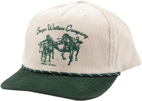 Natural/Green Corduroy Snapback by Seager Co. in Saudi Arabia