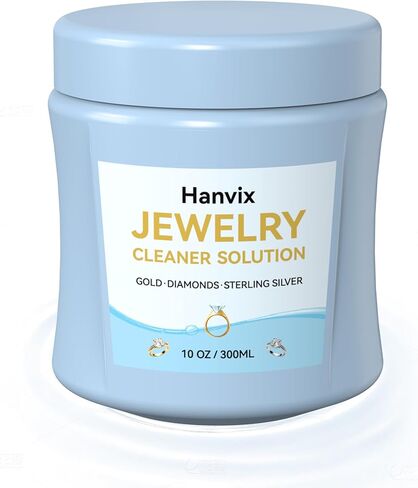 منظف ​​المجوهرات 2 في 1، منظف الحلقات مع فرشاة وسلة تنظيف، يعيد اللمعان والتألق إلى الذهب والفضة والبلاتين والأحجار الكريمة والمجوهرات الماسية، 10 أونصة in Kuwait