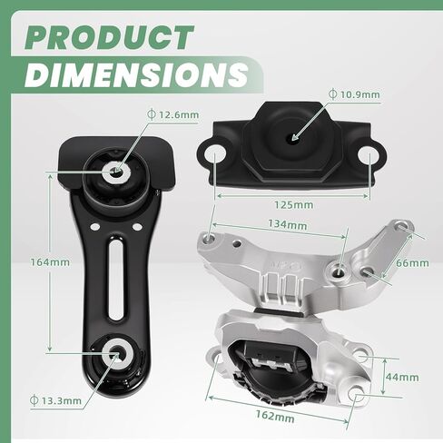 Engine Motor Transmission Mount Kit 3Pcs Fit for Nissan Versa 2020-2024|Kicks 2017-2024, 1.6L L4 Engine -Replace A4397 EM7470 10129 112105RA1A A4398 10130 112205RA0A A4387 Transmission Mount in Kuwait