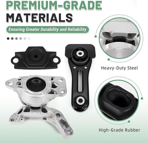 Engine Motor Transmission Mount Kit 3Pcs Fit for Nissan Versa 2020-2024|Kicks 2017-2024, 1.6L L4 Engine -Replace A4397 EM7470 10129 112105RA1A A4398 10130 112205RA0A A4387 Transmission Mount in Kuwait