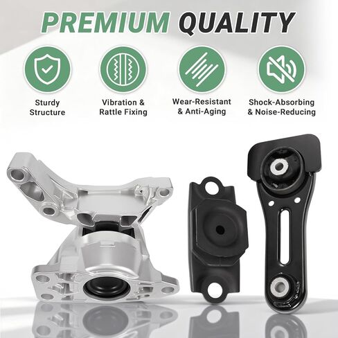 Engine Motor Transmission Mount Kit 3Pcs Fit for Nissan Versa 2020-2024|Kicks 2017-2024, 1.6L L4 Engine -Replace A4397 EM7470 10129 112105RA1A A4398 10130 112205RA0A A4387 Transmission Mount in Kuwait