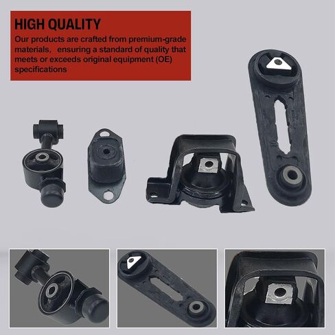 مجموعة تركيب محرك المحرك متوافقة مع 2007-2012 Nissan Versa 1.8L و2009-2014 Nissan Cube 1.8L، يستبدل OE A4312، A4318، A4320، A4323 - مجموعة من 4 in Saudi Arabia