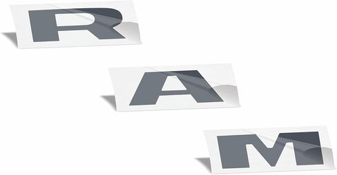 Reflective Concepts RAM Grille Emblem Overlay Decal 2019-2024 Ram 1500, NOT for Classic or TRX (Color: Flat Black) in Saudi Arabia