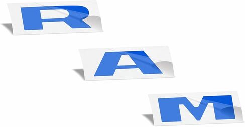 Reflective Concepts RAM Grille Emblem Overlay Decal 2019-2024 Ram 1500, NOT for Classic or TRX (Color: Flat Black) in Saudi Arabia