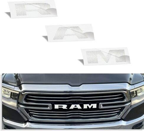 Reflective Concepts RAM Grille Emblem Overlay Decal 2019-2024 Ram 1500, NOT for Classic or TRX (Color: Flat Black) in Saudi Arabia