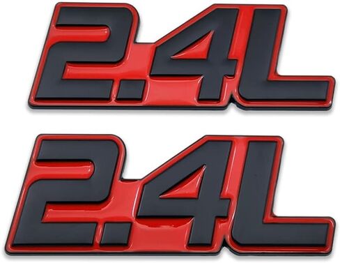 2X شعار معدني 5.7 لتر شعار ممتاز ثلاثي الأبعاد 5.7 شارة باب السيارة ملصق جانبي للجناح بديل لصندوق السيارة للسيارات العالمية (5.7 لتر، أسود وأحمر) in Kuwait