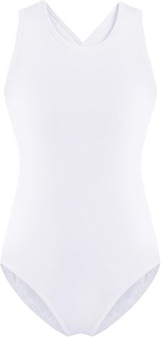 XiaoMoSha Gymnastics Leotards for Girls Hollow Back Dance Ballet Outfit Sleeveless Unitards Tank Bodysuit for Kids 4-14 Years in Saudi Arabia