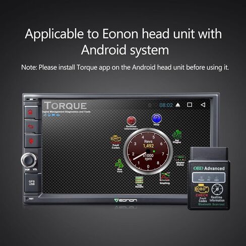 Eonon V0056 OBD2 OBDII, Diagnostic Scanner, Bluetooth Scan Tool Adapter Only for Eonon Android Car Stereo in Kuwait