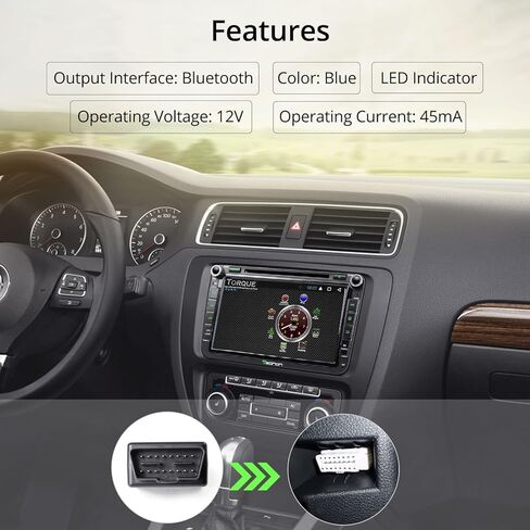 Eonon V0056 OBD2 OBDII, Diagnostic Scanner, Bluetooth Scan Tool Adapter Only for Eonon Android Car Stereo in Kuwait