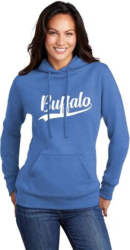 كنزة بغطاء للرأس من Go All Out City Of Buffalo New York Pride Fashion Script للرجال والنساء والشباب in Saudi Arabia
