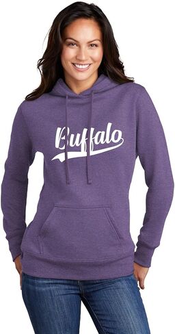 كنزة بغطاء للرأس من Go All Out City Of Buffalo New York Pride Fashion Script للرجال والنساء والشباب in Saudi Arabia