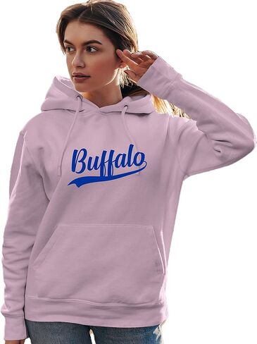 كنزة بغطاء للرأس من Go All Out City Of Buffalo New York Pride Fashion Script للرجال والنساء والشباب in Saudi Arabia