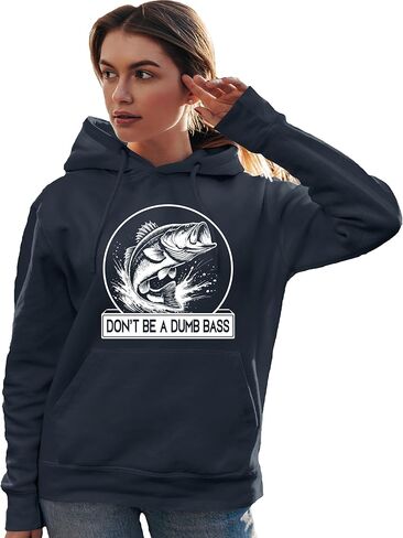Go All Out Funny Fishing Don't Be A Dumb Bass Fish Lover Gift Mens Women Youth Sweatshirt Hoodie in Saudi Arabia