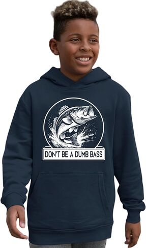 Go All Out Funny Fishing Don't Be A Dumb Bass Fish Lover Gift Mens Women Youth Sweatshirt Hoodie in Saudi Arabia