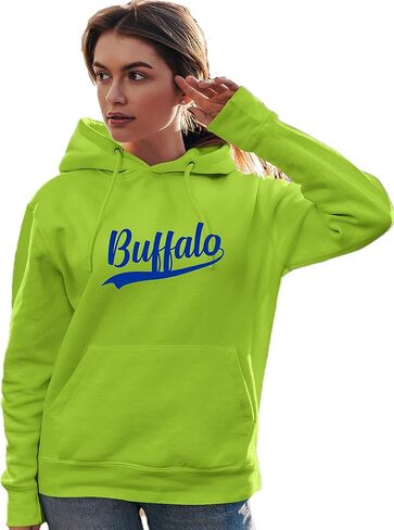 كنزة بغطاء للرأس من Go All Out City Of Buffalo New York Pride Fashion Script للرجال والنساء والشباب in Saudi Arabia