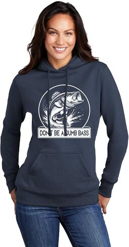 Go All Out Funny Fishing Don't Be A Dumb Bass Fish Lover Gift Mens Women Youth Sweatshirt Hoodie in Saudi Arabia