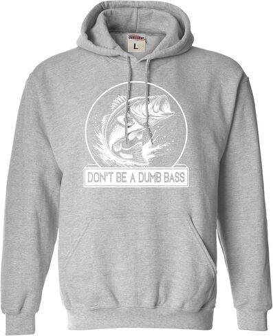 Go All Out Funny Fishing Don't Be A Dumb Bass Fish Lover Gift Mens Women Youth Sweatshirt Hoodie in Saudi Arabia
