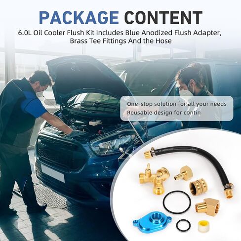 مجموعة تدفق سائل التبريد 6.0 لتر، مجموعة تدفق تبريد تناسب 2003-2010 Ford w/T ومحول بأكسيد الألومنيوم - استبدال مجموعة المبرد الخلفي المبرد (VT365 VT275) in Kuwait