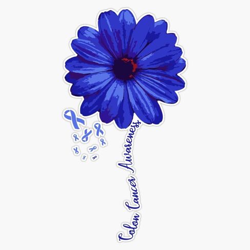 Magnet Colon Cancer Awareness Family Survivor Magnetic Vinyl Sticker 5" in Saudi Arabia