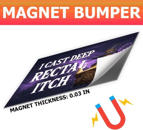 Magnet (1Pcs - 7.5x4.5 IN) I Cast Deep Rectal Itch Medieval Wizard Magnetic Bumper Sticker, Funny Adult Humor Meme Truck Vehicle Decoration, Car Accessories, New Driver Gift For Family, Friends in Saudi Arabia