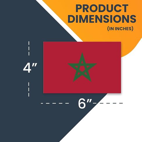 Magnet Me Up Morocco Morrocan Flag Car Magnet Decal, 4x6 Inches, Heavy Duty Automotive Magnet for Car, Truck SUV in Saudi Arabia