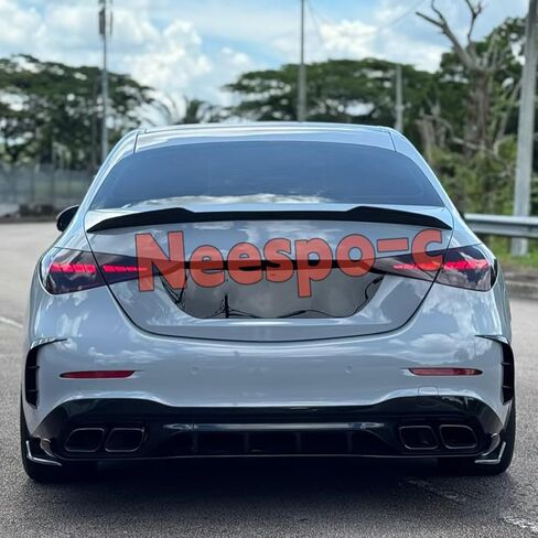 Rear Spoiler Wing Compatible with Mercedes C-Class W206 C300/ C43/ C63 2022 2023 2024 2025 (4-Door Sedan Only), Gloss Black PSM Duckbill Style Decklid Lip Exterior Accessories in Saudi Arabia