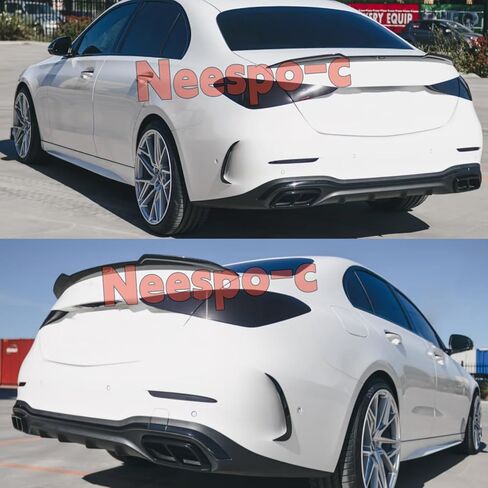 Rear Spoiler Wing Compatible with Mercedes C-Class W206 C300/ C43/ C63 2022 2023 2024 2025 (4-Door Sedan Only), Gloss Black PSM Duckbill Style Decklid Lip Exterior Accessories in Saudi Arabia