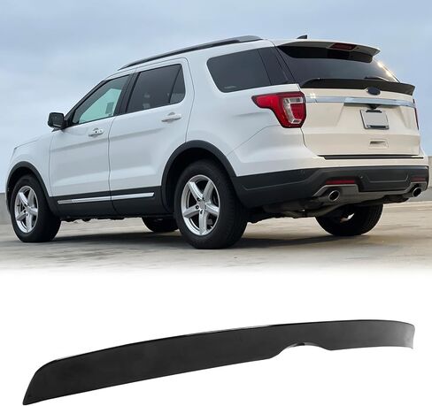 FREEMOTOR802 Compatible with 2016-2019 Ford Explorer Trunk Middle Spoiler, Rear Trunk Lid Spoiler Wing Lip Added on Bodykit ABS Plastic Duckbill Style Gloss Black in Saudi Arabia
