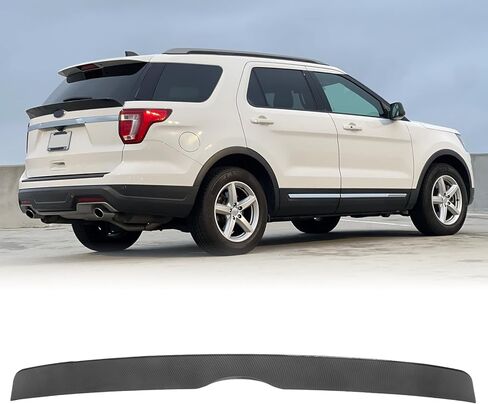 FREEMOTOR802 متوافق مع 2016-2019 Ford Explorer Trunk Middle Spoiler، غطاء صندوق السيارة الخلفي Spoiler Wing Lip مضاف إلى Bodykit ABS البلاستيك نمط منقار البط باللون الأسود اللامع in Kuwait