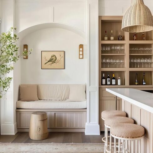 لوحة زيتية لطائر الربيع العتيق، ديكور جدار المزرعة بألوان مائية، مطبوعات قماشية على شكل زهر الكرز، صورة فنية جدارية لرسم خط طبيعي عتيق لغرفة المعيشة ومعرض الحمام - 8 × 10 بوصة غير مؤطرة in Kuwait