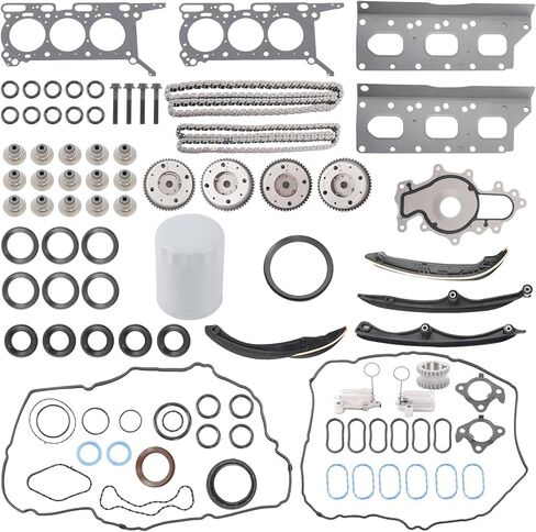 Gledewen Complete Engine Timing Chains Kit Compatible with 2017-2023 Ford F150 Ecoboost,2018-2024 Ford Expedition/Lincoln Navigator 3.5L V6 w/Head Gasket Replace HL3Z-6268-A ML3Z-6256-A ML3Z-6C525-A in Saudi Arabia