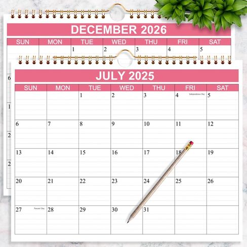 Desk Calendar 2026-12 Month Calendar from January 2026 - December 2026, 2026 Desk Calendar with 140gsm Paper for Planning and Organizing, 11.5 x 14.5, Pink in Saudi Arabia