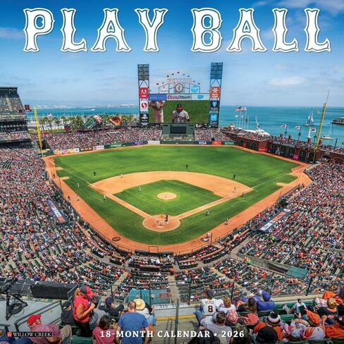 Willow Creek Press, Play Ball 2026 Wall Calendar, 12'' X 12'', 12-Month Calendar with Stapled Binding in Saudi Arabia