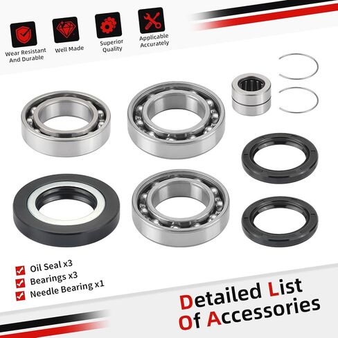 For Honda Rancher Foreman 420 500 TRX420 TRX500 2012-2024 Rear Differential Bearing Seal Kit 91251-HR0-F01 in Saudi Arabia