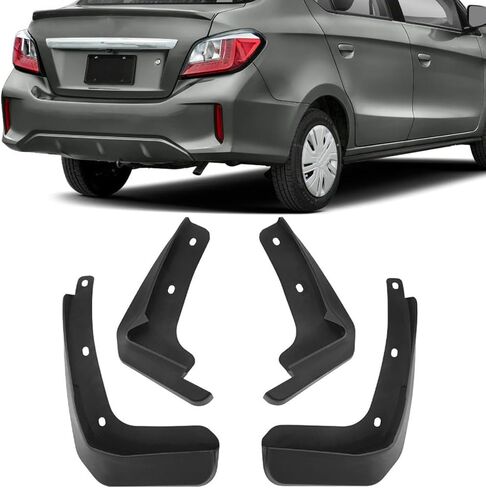 4PCS Mud Flaps Splash Guards Mudguards Mudflaps for 2017-2024 Mitsubishi Mirage G4 Sedan in Saudi Arabia