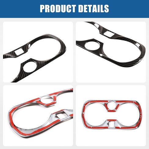 Car Cup Holder Panel Trim Frame Compatible with BMW 3 Series G20 G28 2020-2022,ABS Center Console Front Water Cup Holder Cover Interior Decoration Accessories 1PCS (Carbon Fiber Pattern) in Saudi Arabia