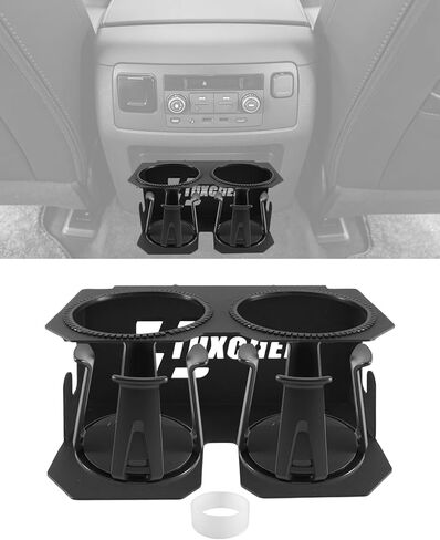 حامل أكواب مزدوج للمقعد الخلفي المعدني يناسب 2015-2020 شيفروليه/تشيفي تاهو سوبربان سيلفرادو وجي إم سي يوكون سييرا، حامل مشروبات معدني شديد التحمل 3.2 بوصة، مناسب للترقية الداخلية للركاب الخلفي in Kuwait